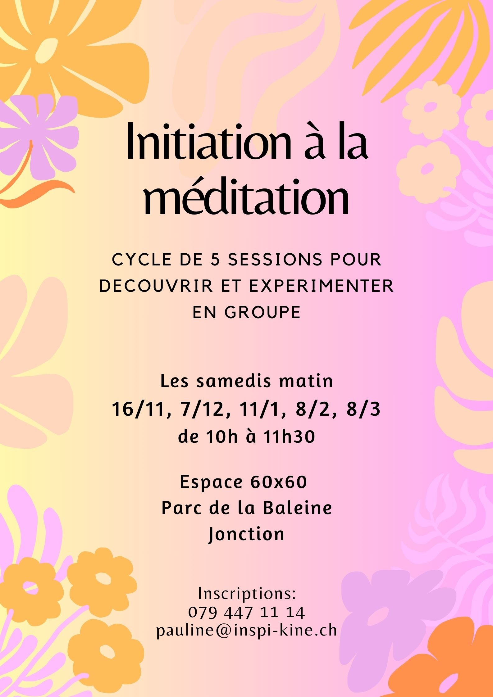 flyer initiation à la méditation